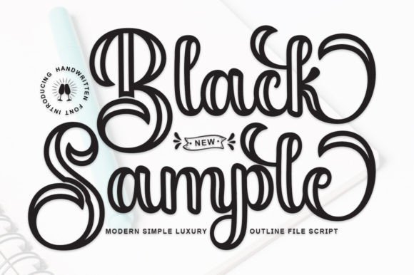 Black Sample Outline: A Marketing Powerhouse Script Font
