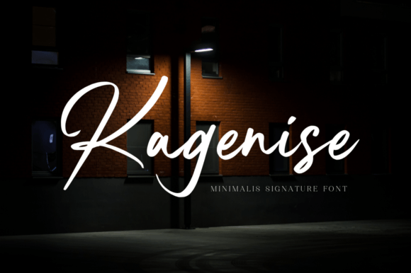 Kagenise: A Handwritten Script Font for Brand Elegance