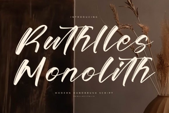Ruthlles Monolith: A Premium Script Font for Digital Elegance